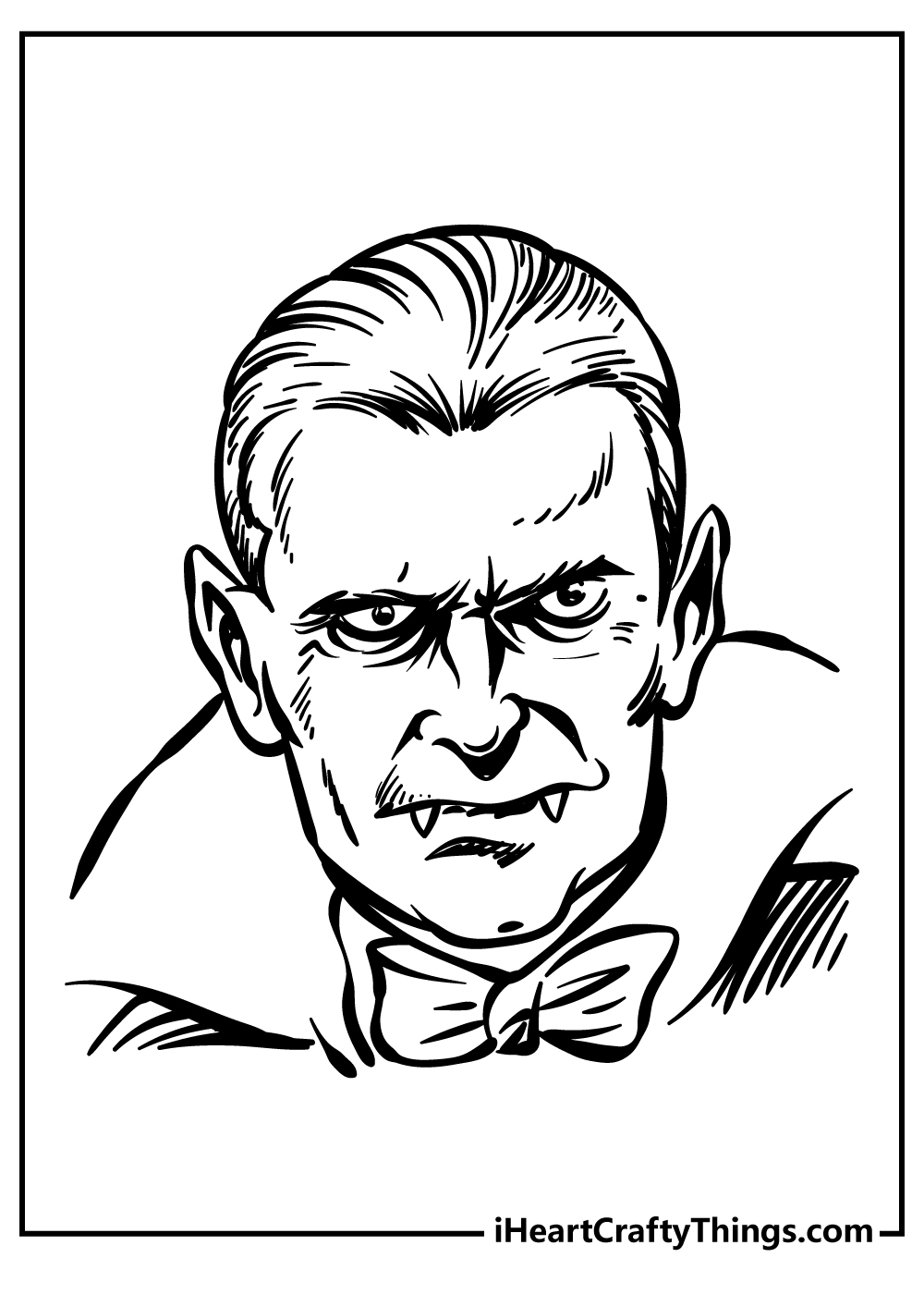 Count Dracula Coloring Pages for kids free download