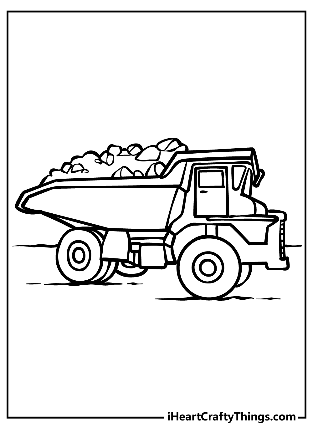 Dump Truck coloring pages free printables