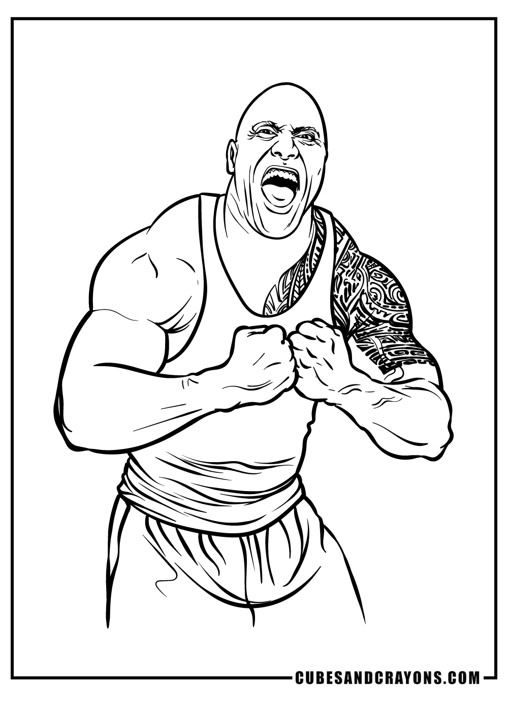 WWE Coloring Pages for kids free download