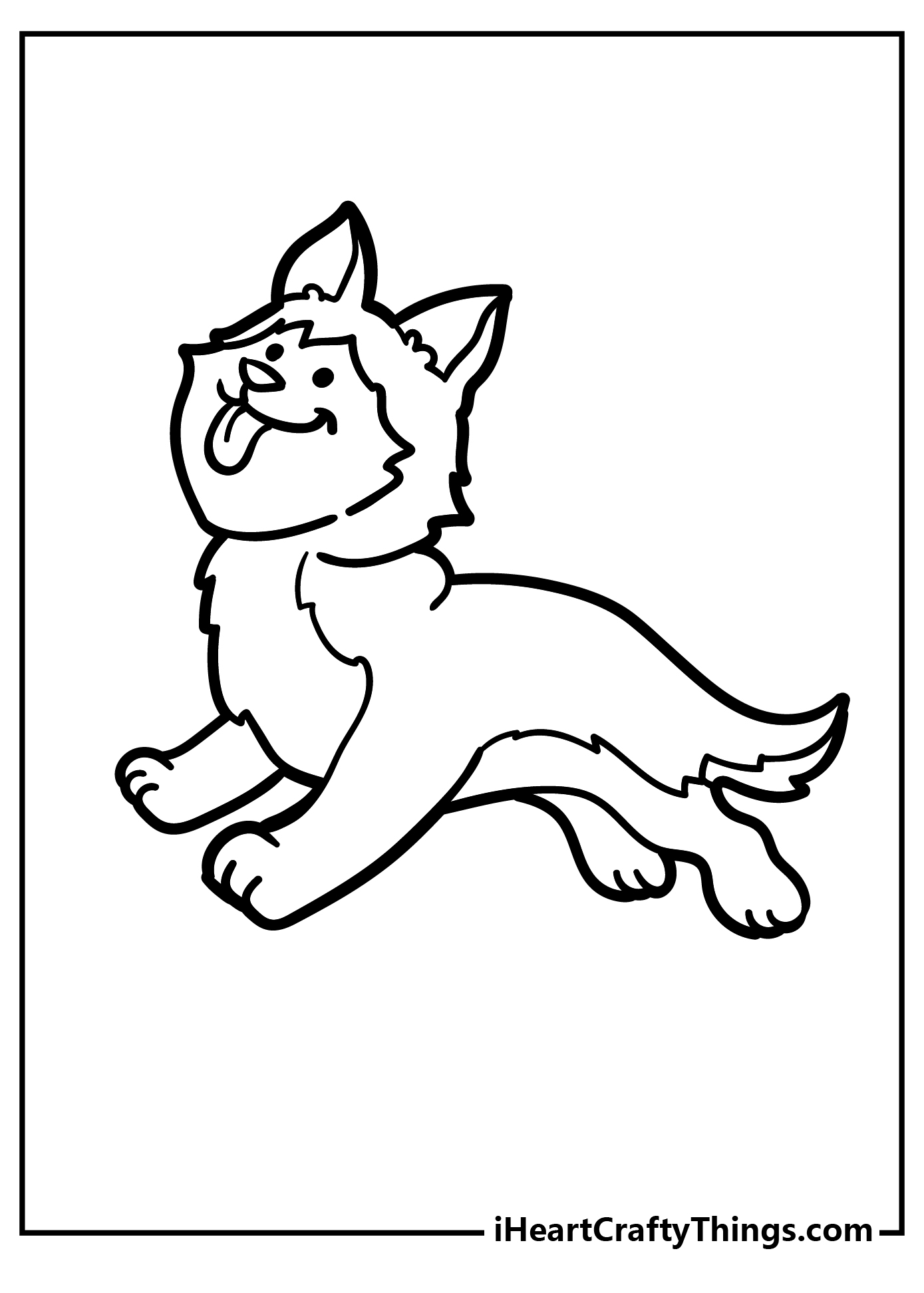 Husky Easy Coloring Pages