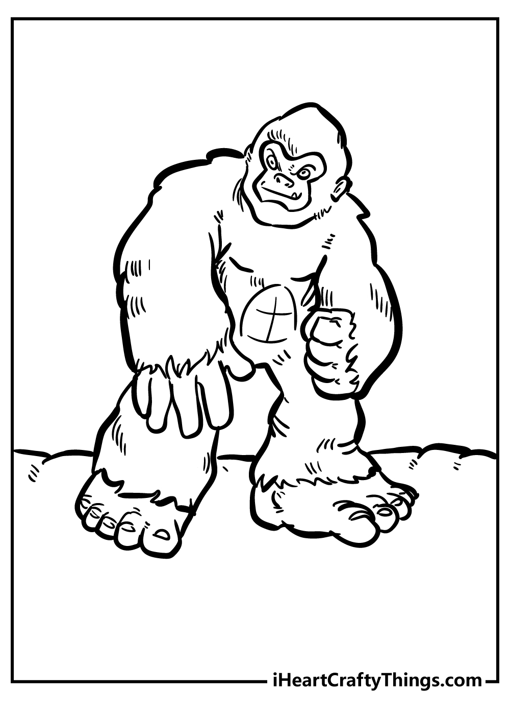 Bigfoot Coloring Pages for preschoolers free printable