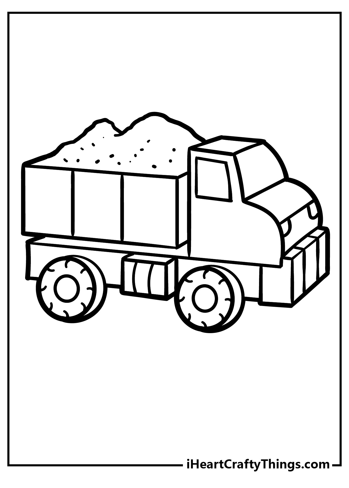 Dump Truck Easy Coloring Pages