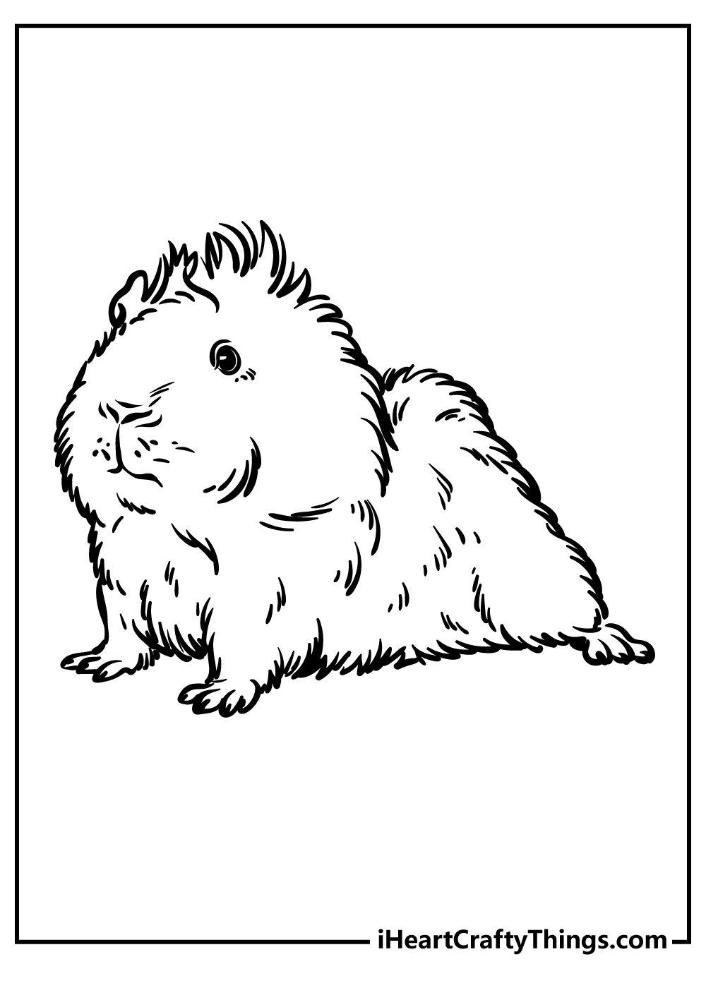 Guinea Pig Easy Coloring Pages