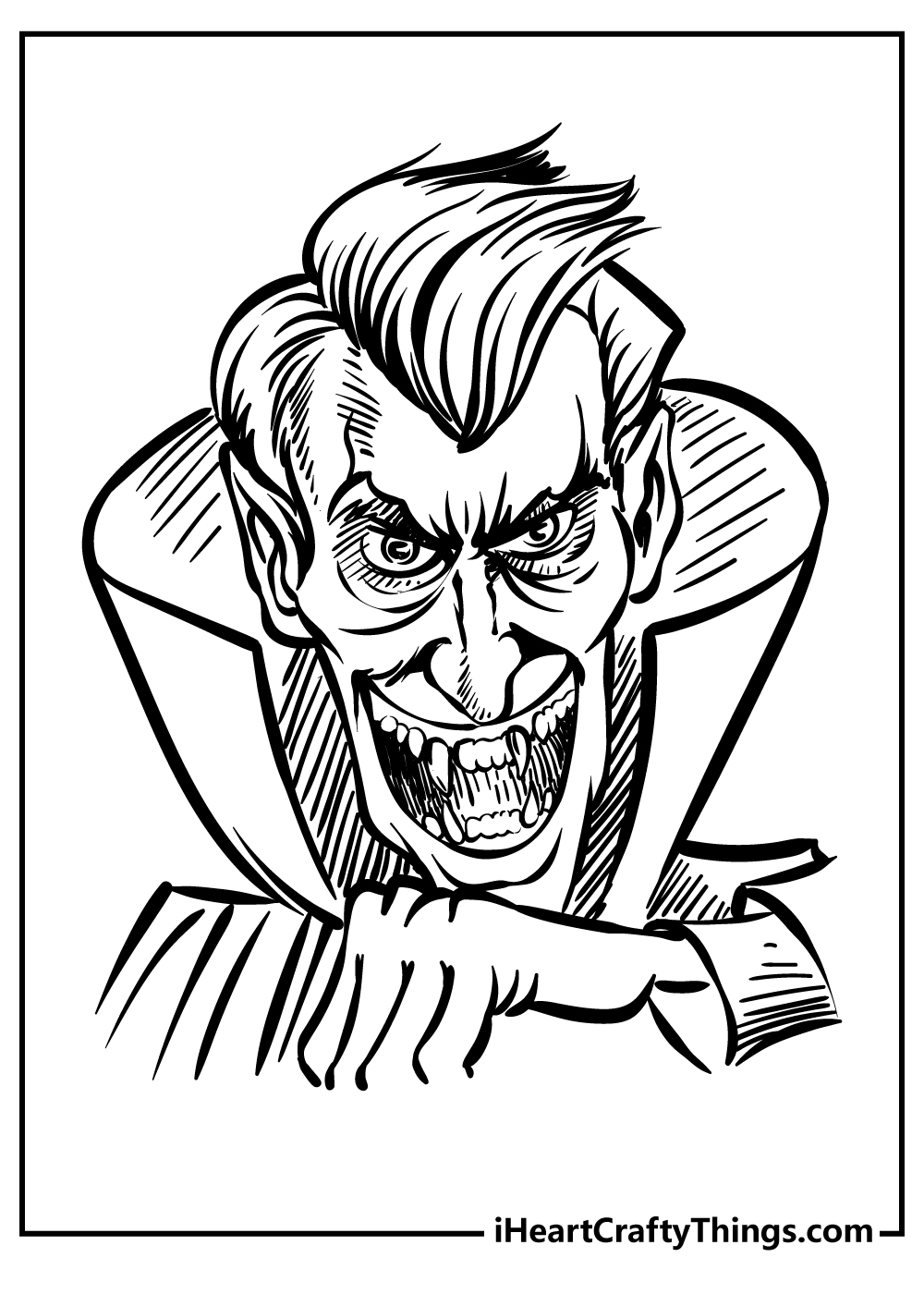 Count Dracula Easy Coloring Pages