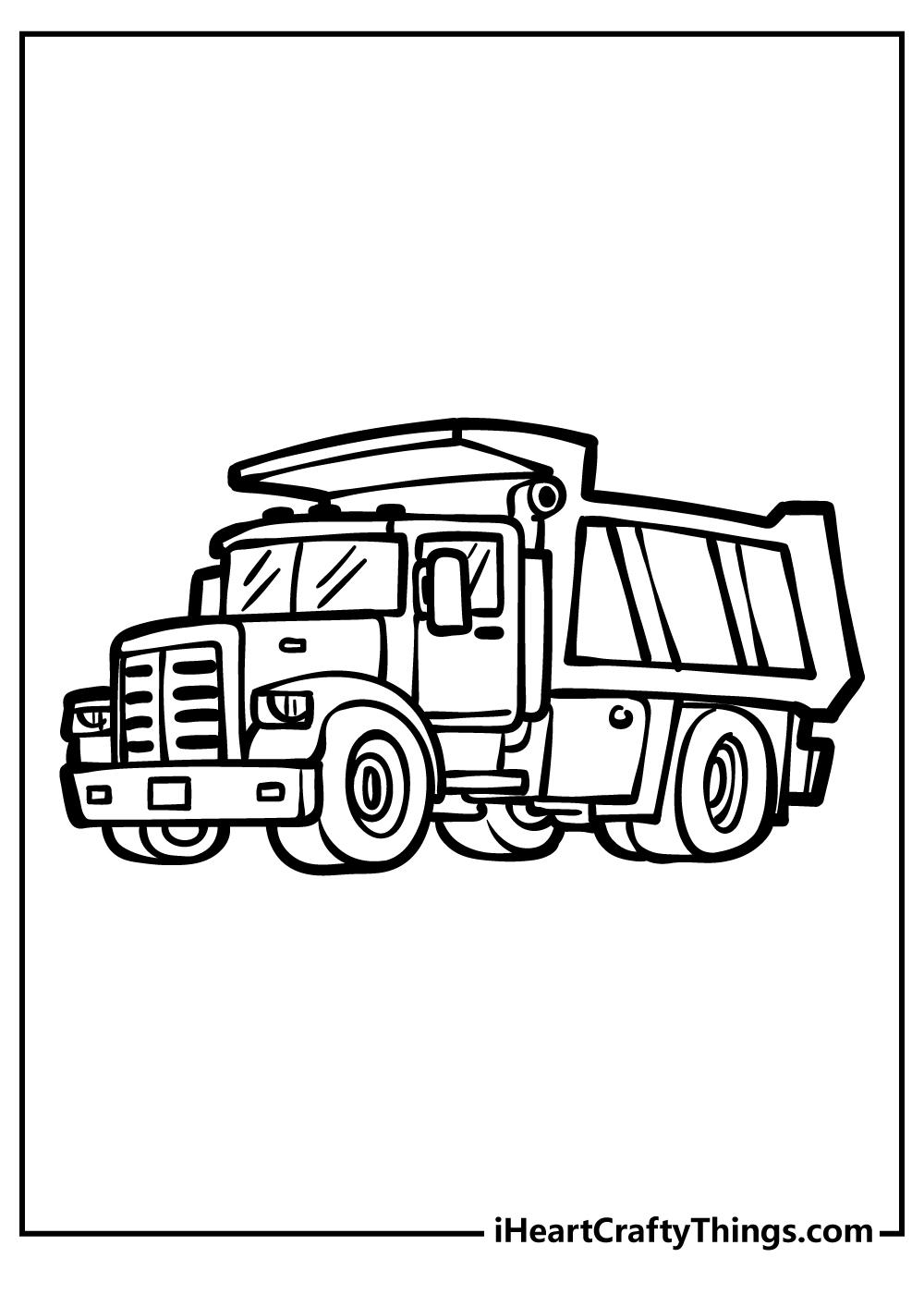 Dump Truck coloring pages free printable