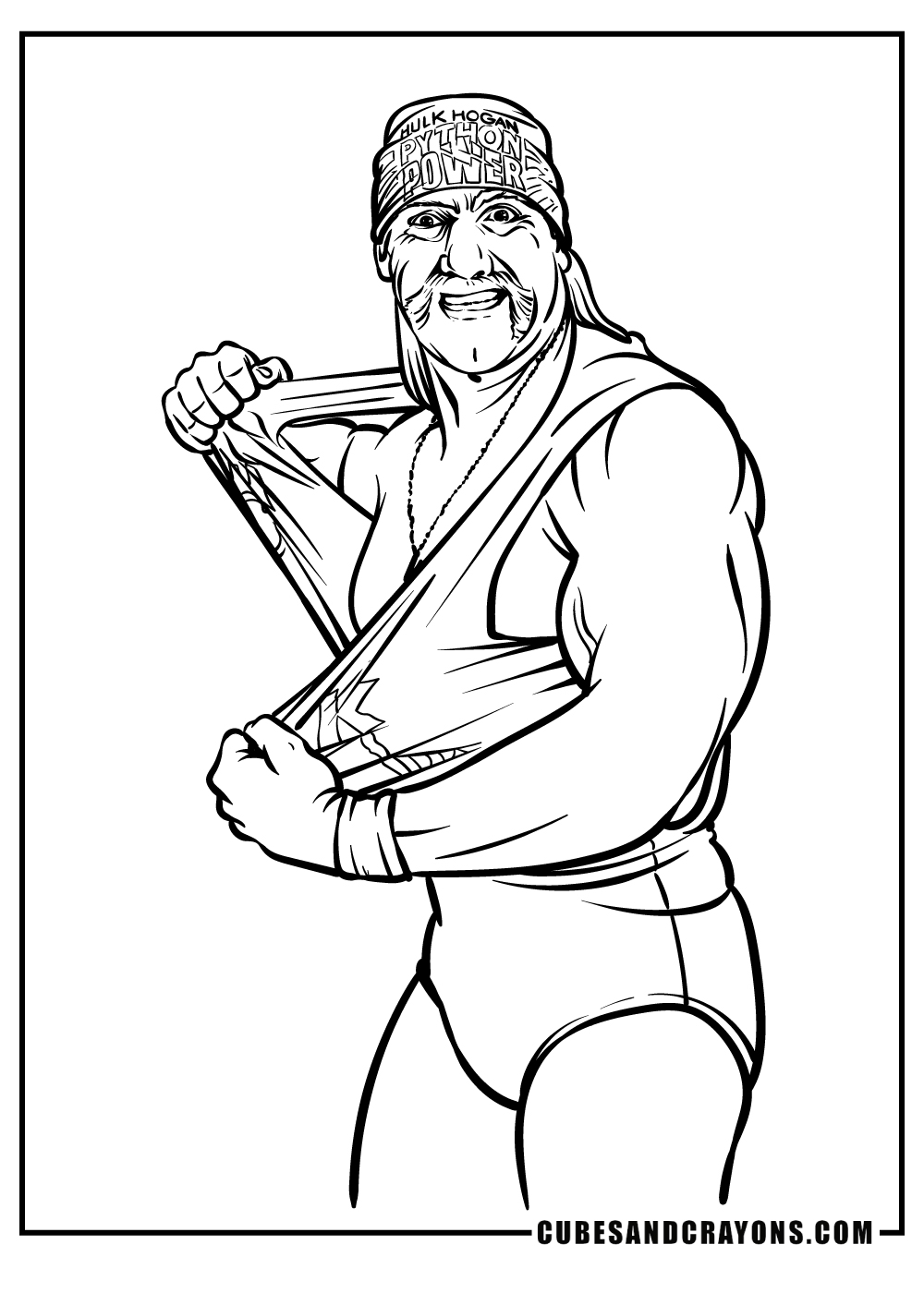 wrestler coloring pages