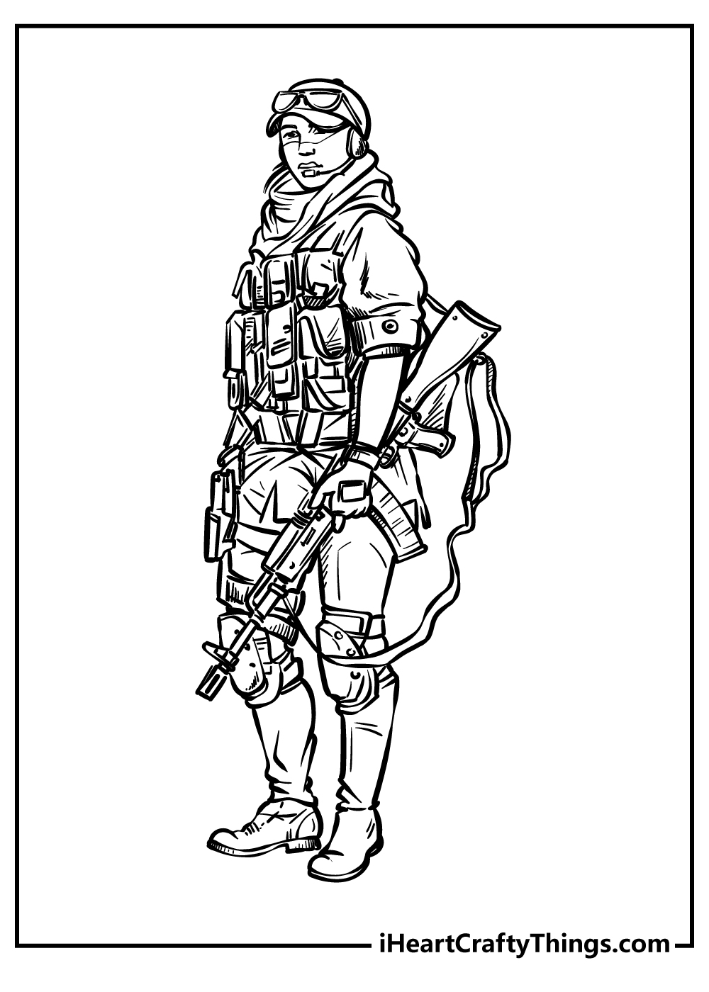 Soldier Cartoon Coloring Pages