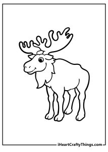 15 Moose Coloring Pages (100% Free Printables)