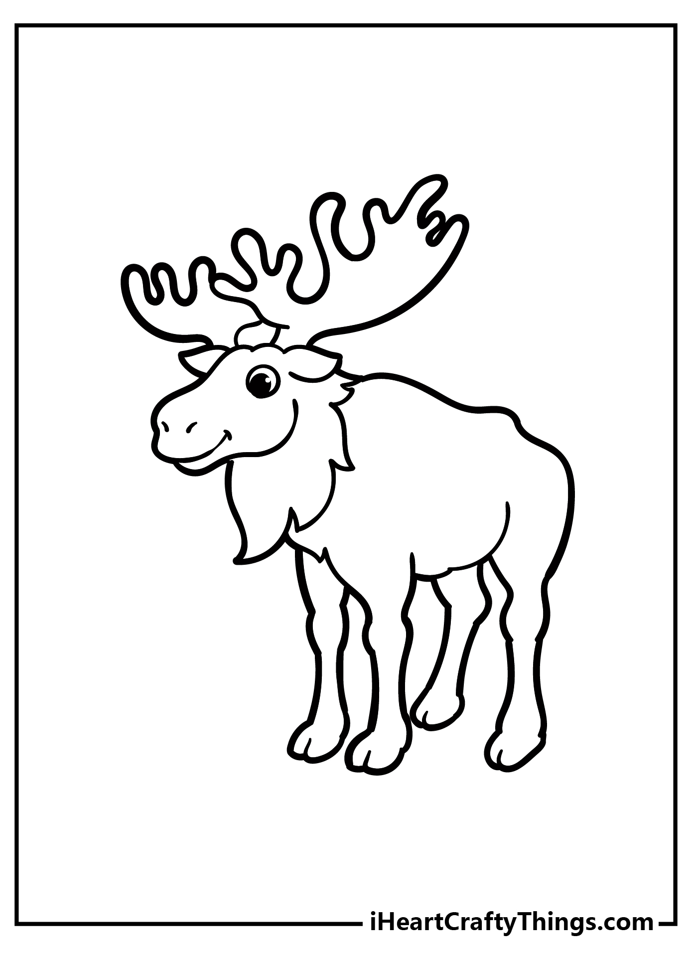 moose head coloring page