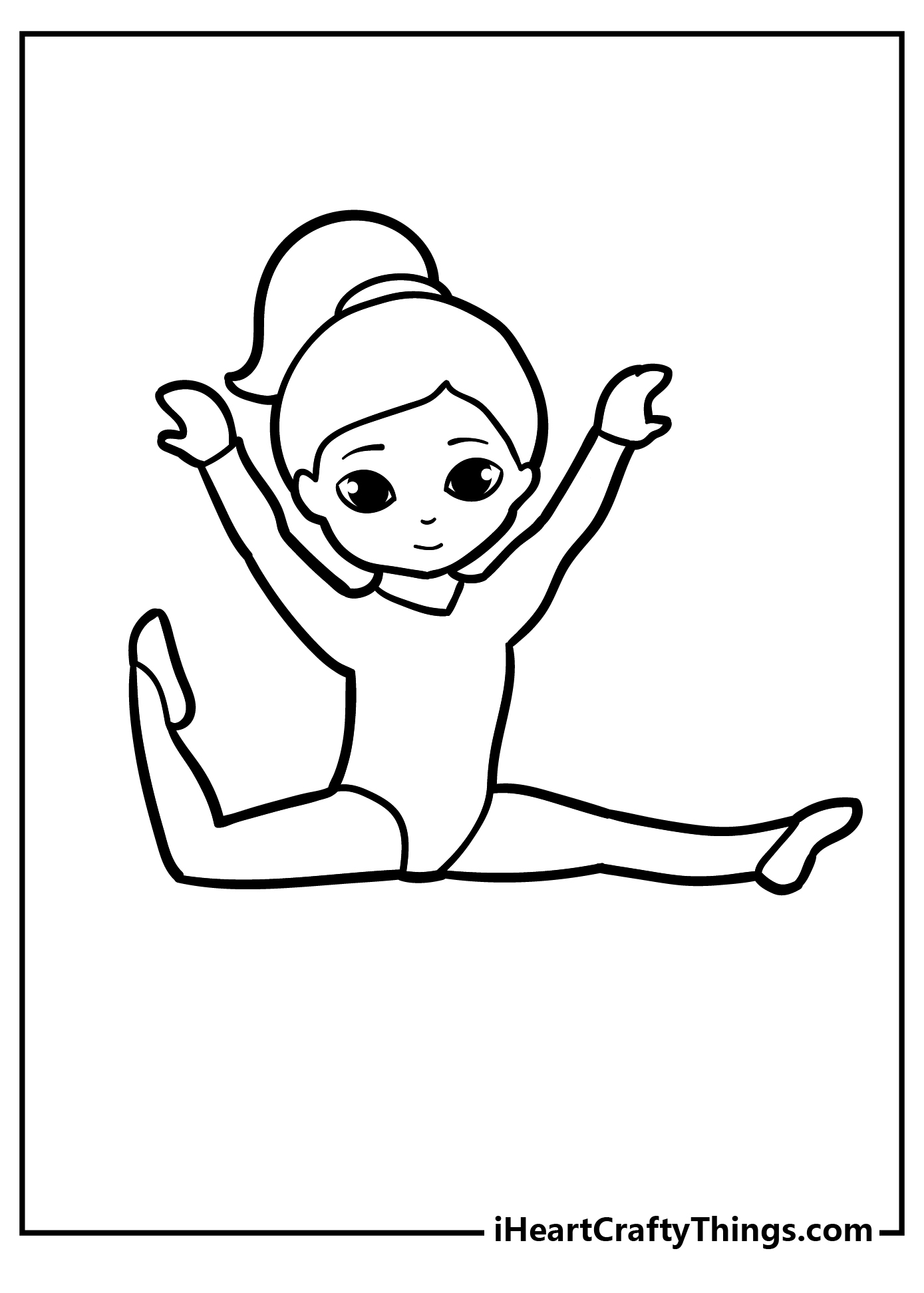 Gymnastics Coloring Pages for adults free printable