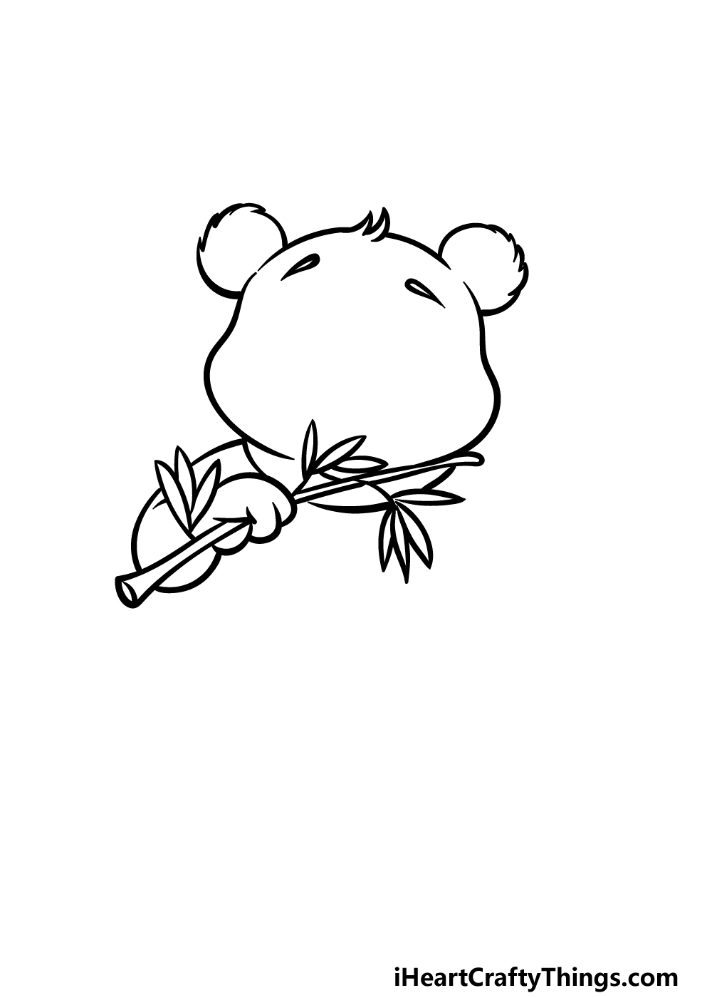 how to draw a Panda Bear step 2