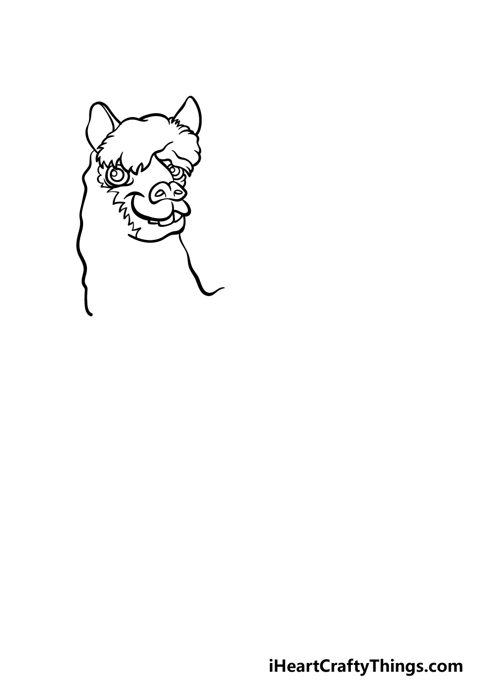 how to draw An Alpaca step 2