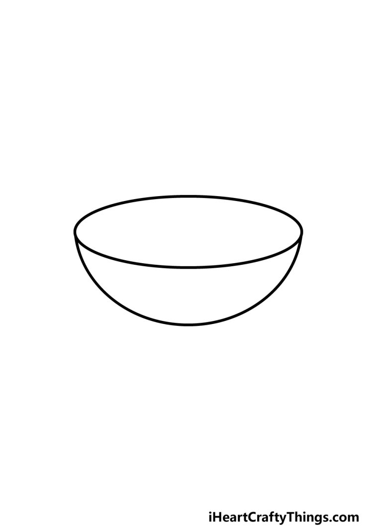 Bowl Drawing How To Draw A Bowl Step By Step