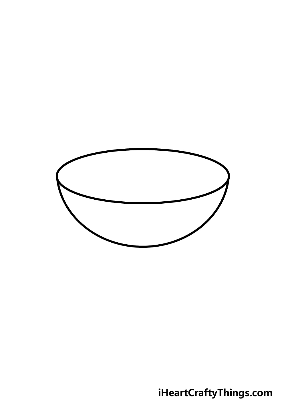 how to draw a Bowl step 2