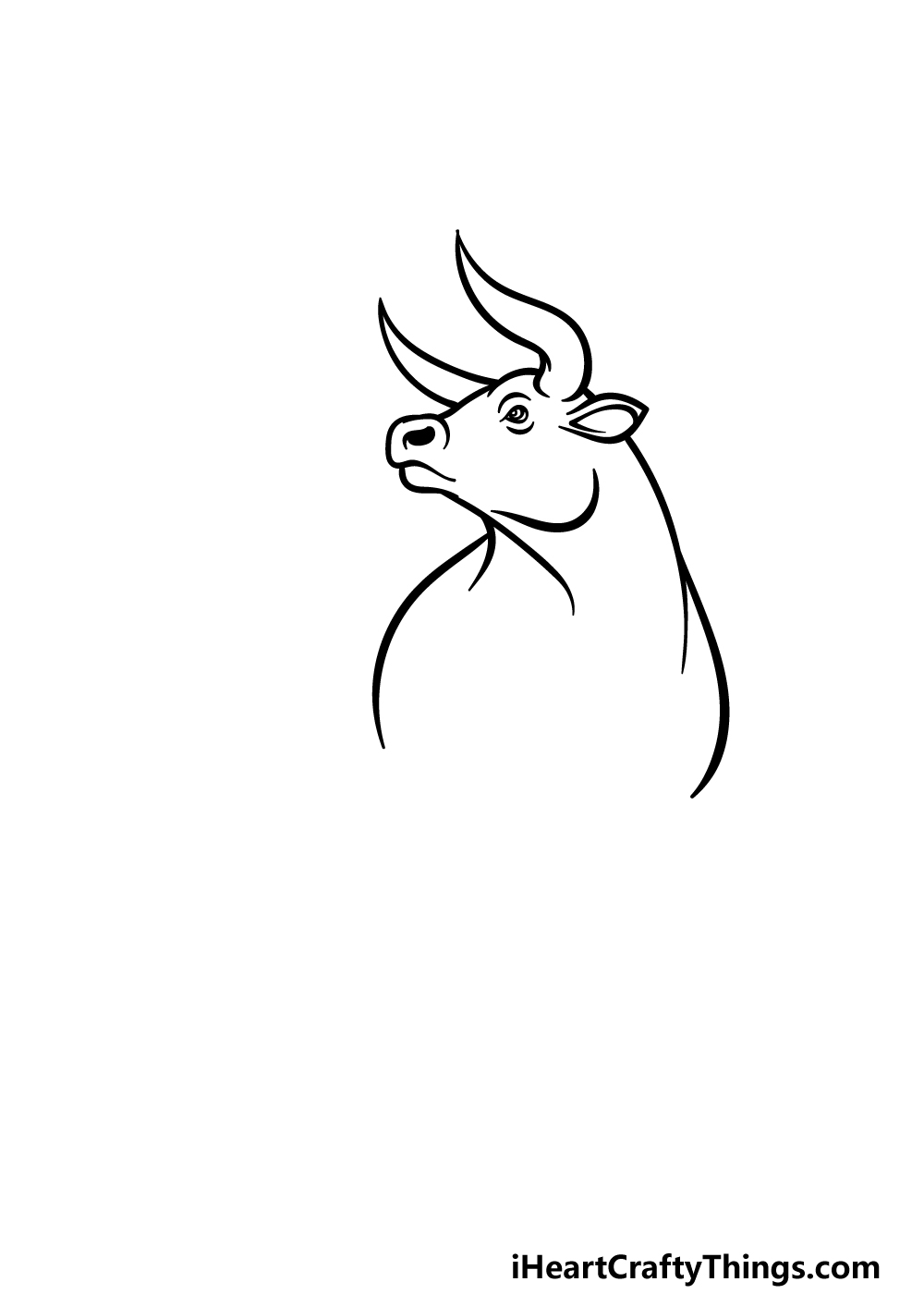 how to draw an Ox step 2