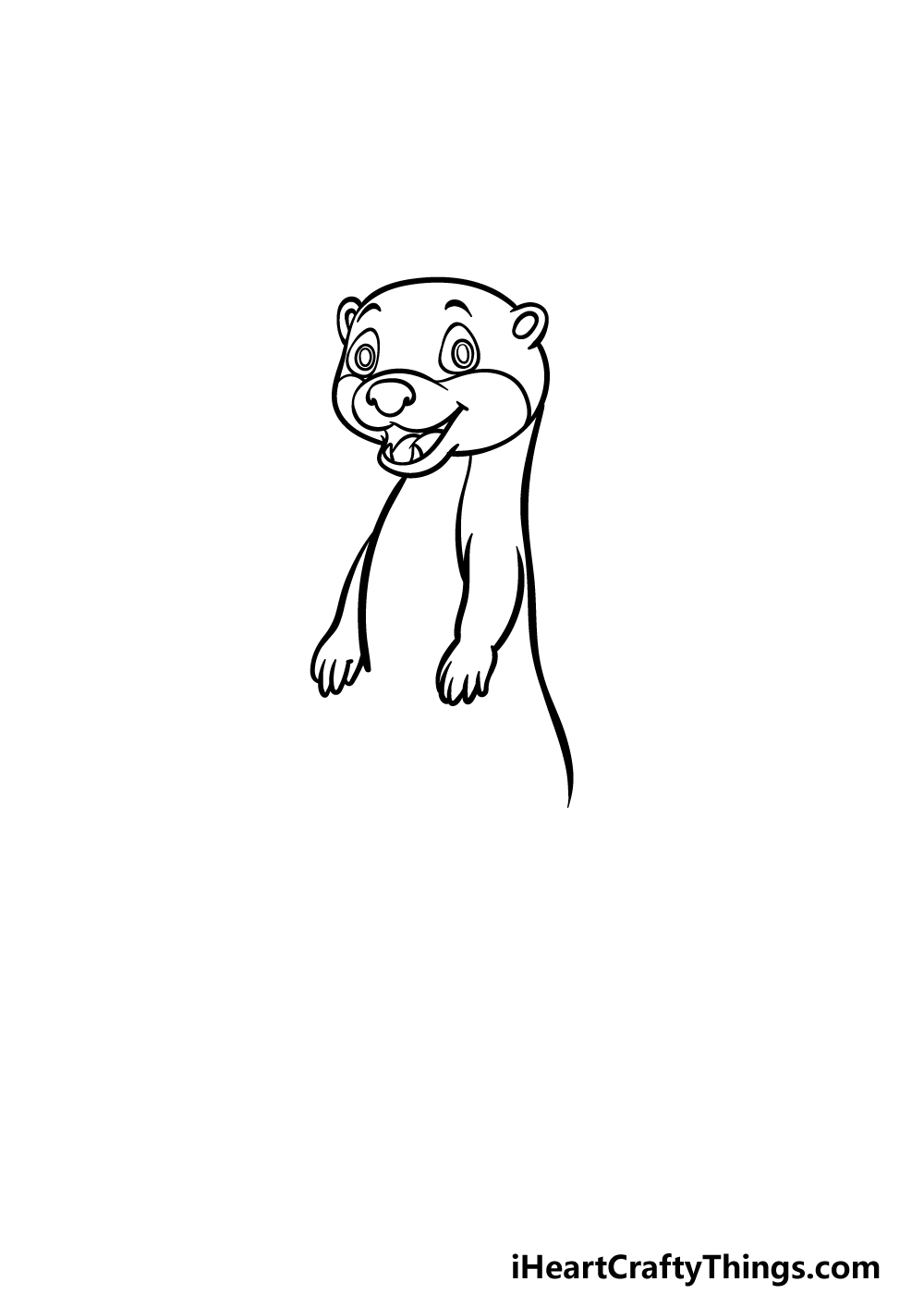 how to draw a Sea Otter step 2