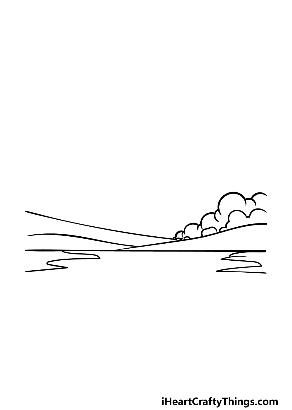 how to draw a Simple Landscape step 2