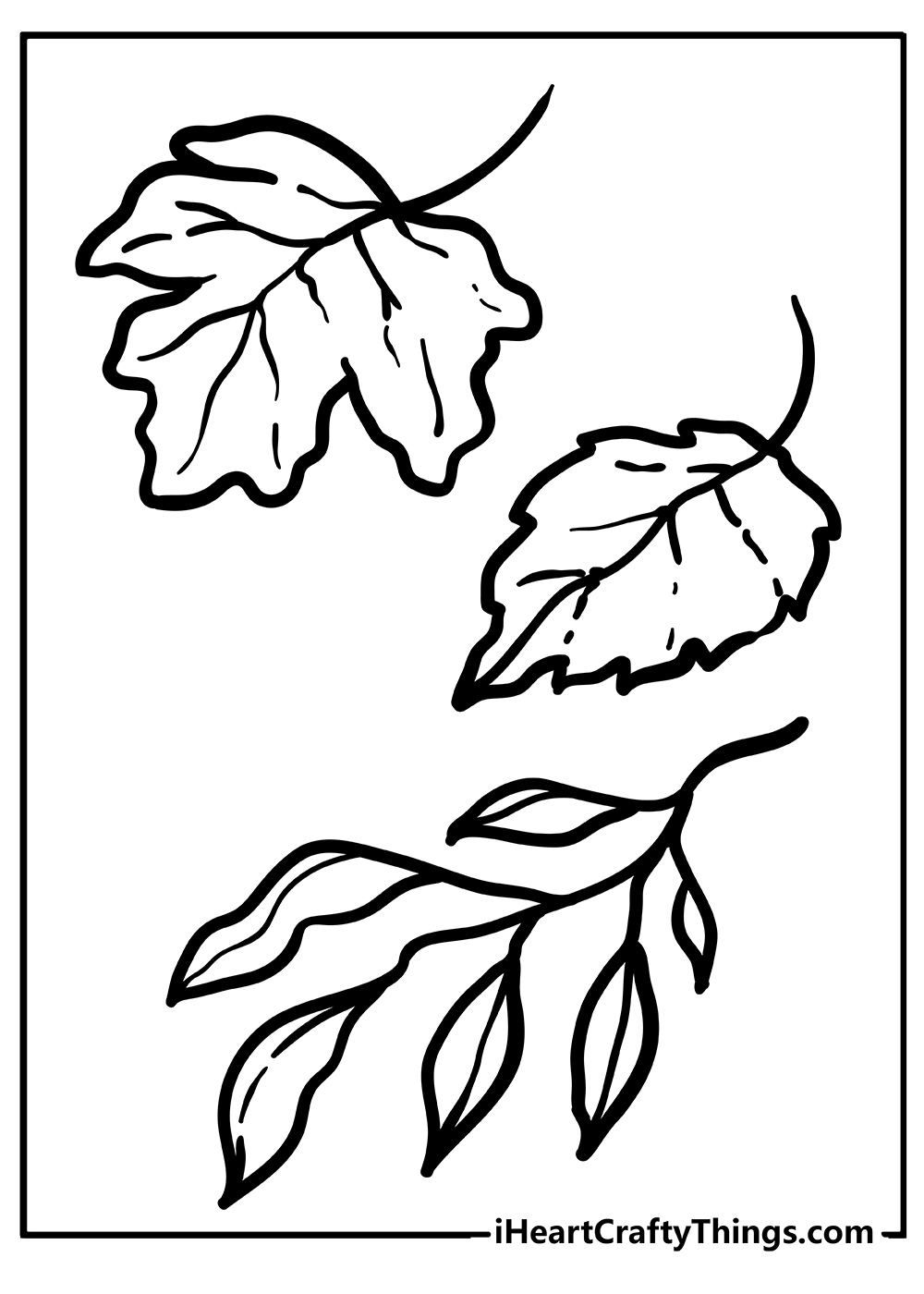 Fall Leaves Coloring Pages for adults free printable