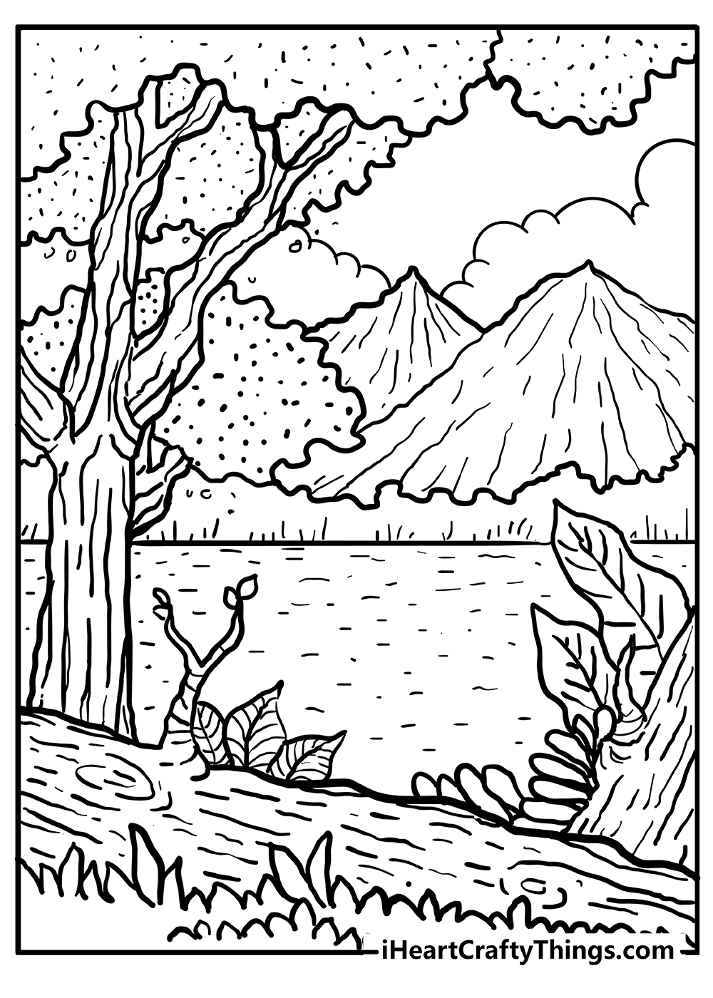 forest trees coloring pages