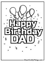Happy Birthday Dad Coloring Pages (100% Free Printables)