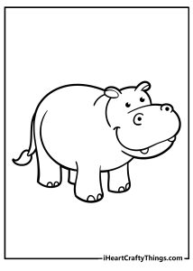 Hippo Coloring Pages (100% Free Printables)