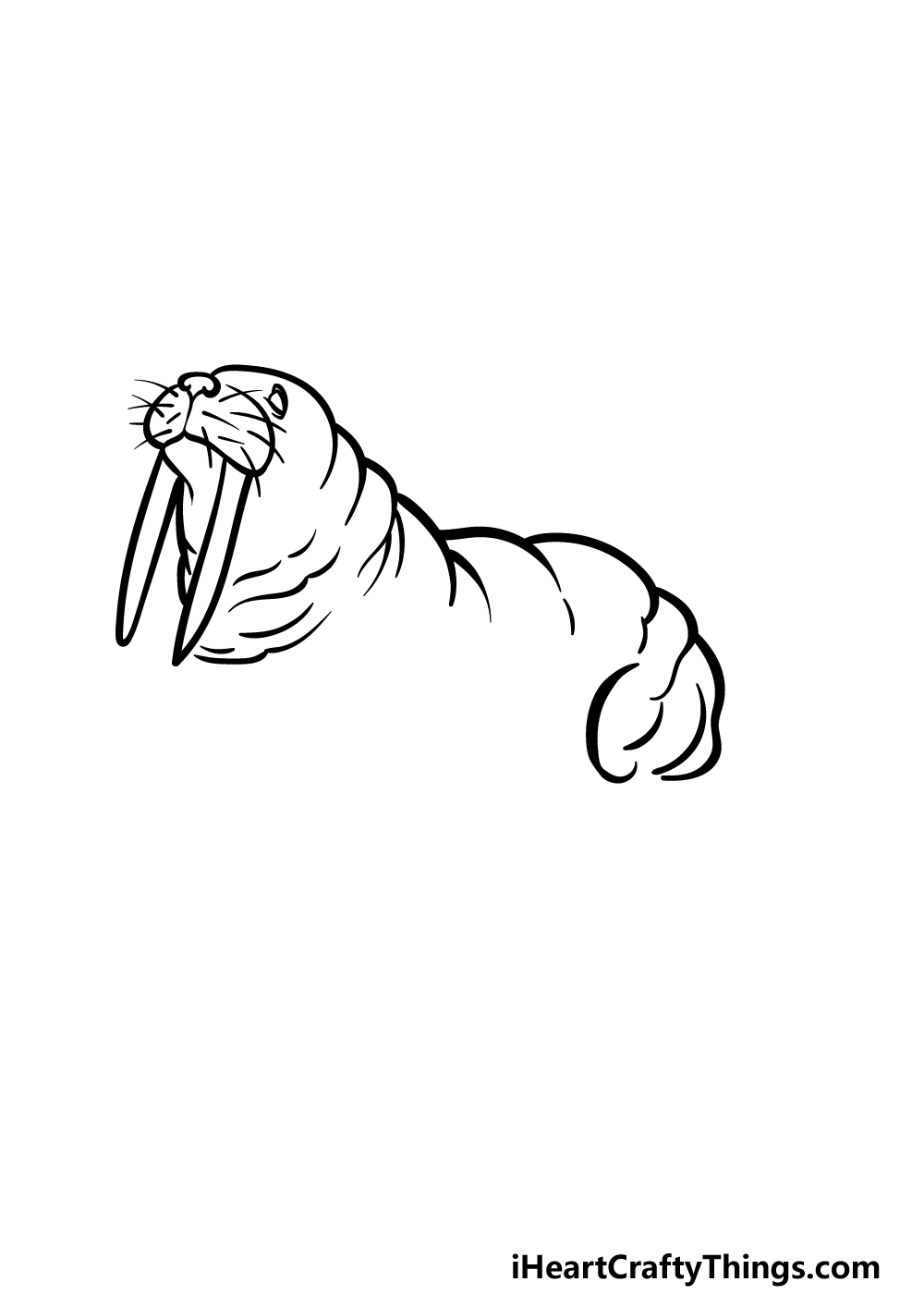 how to draw a Walrus step 2