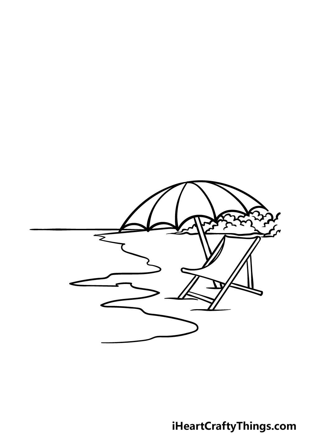 how to draw a Beach step 2