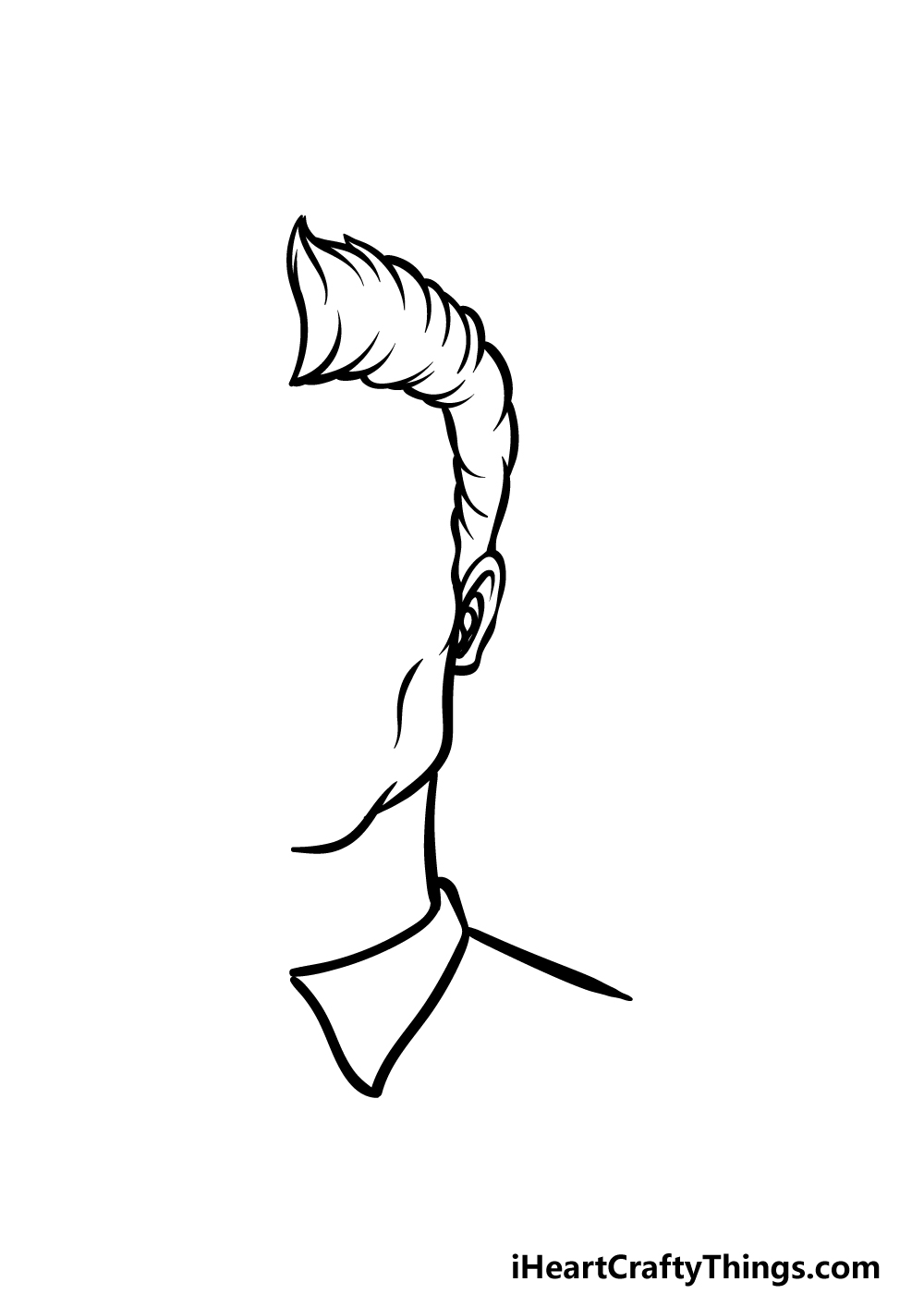 how to draw a Half Face step 2