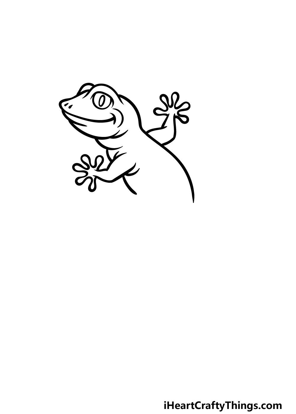 how to draw a Gecko step 2