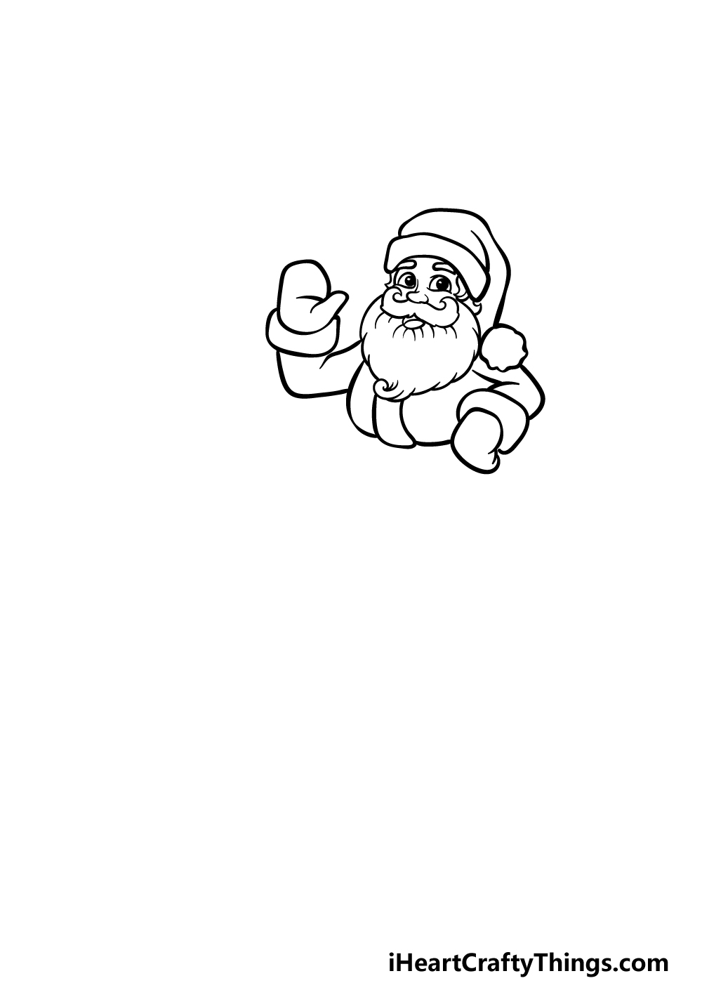 how to draw a Santa Sleigh step 2