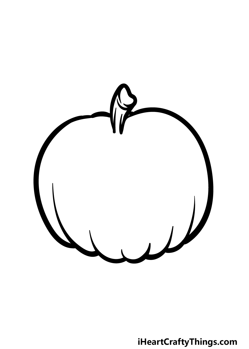 how to draw a Scary Pumpkin step 2