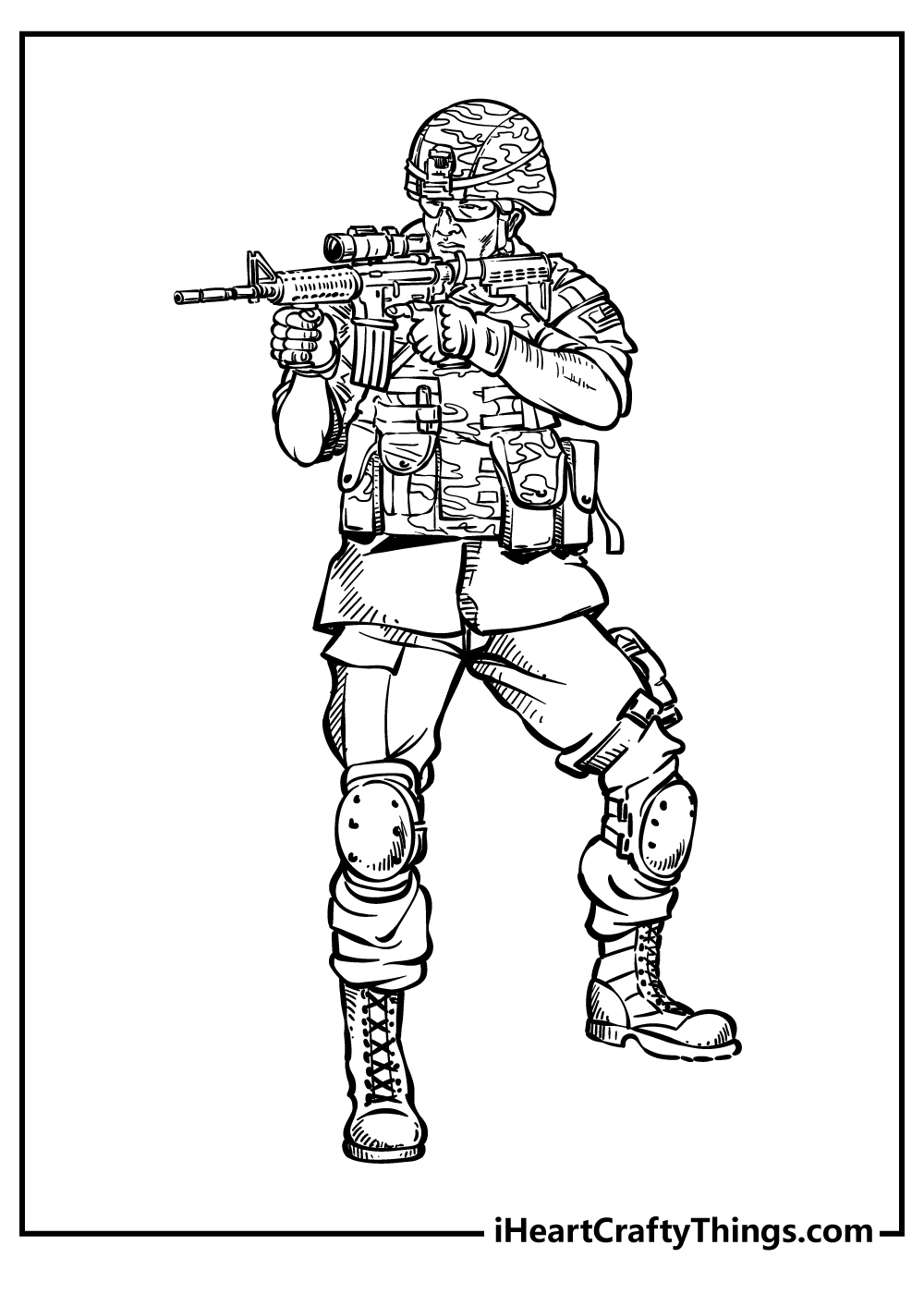 Army Coloring Pages for adults free printable