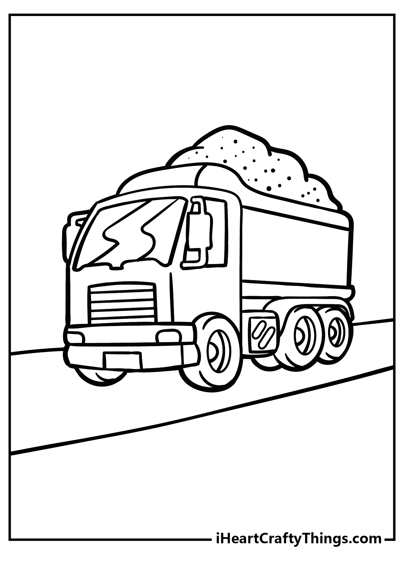 Dump Truck Coloring Pages for adults free printable