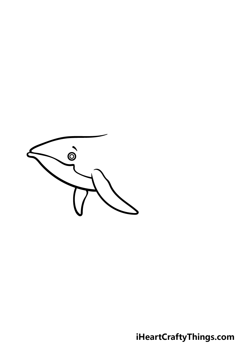how to draw a Humpback Whale step 2