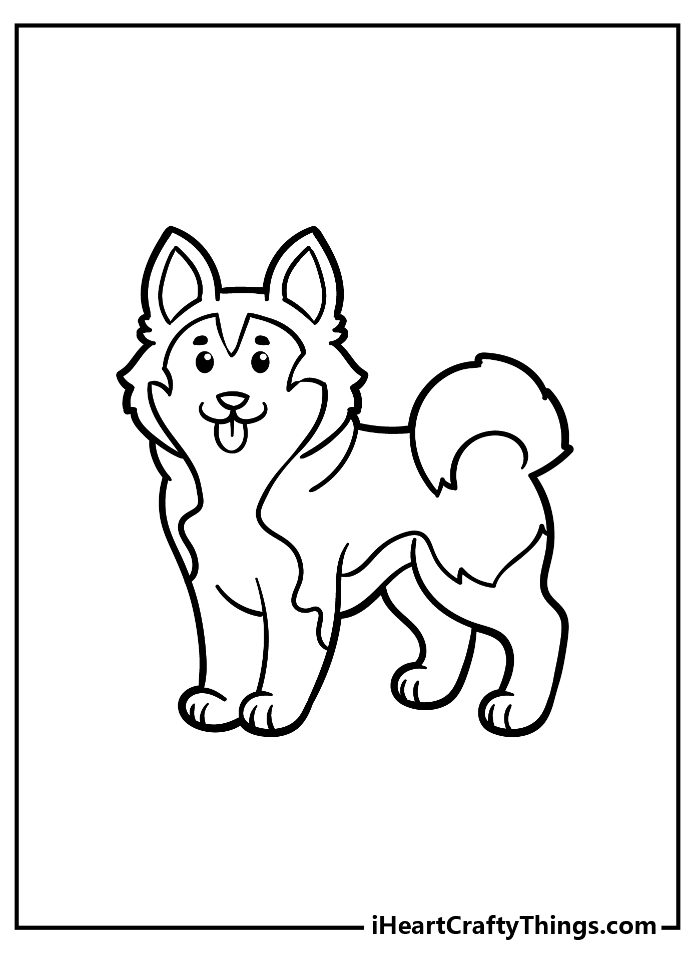 husky puppies coloring pages