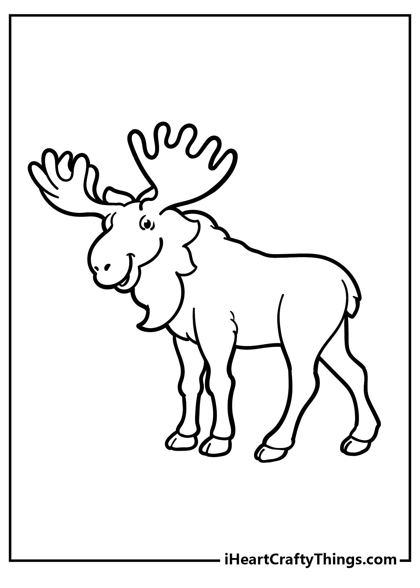 Moose Coloring Pages free pdf download