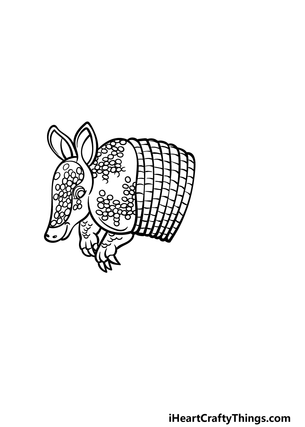 how to draw an Armadillo step 3