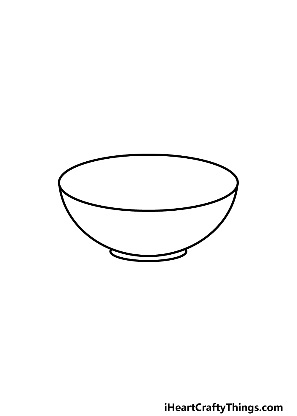 how to draw a Bowl step 3
