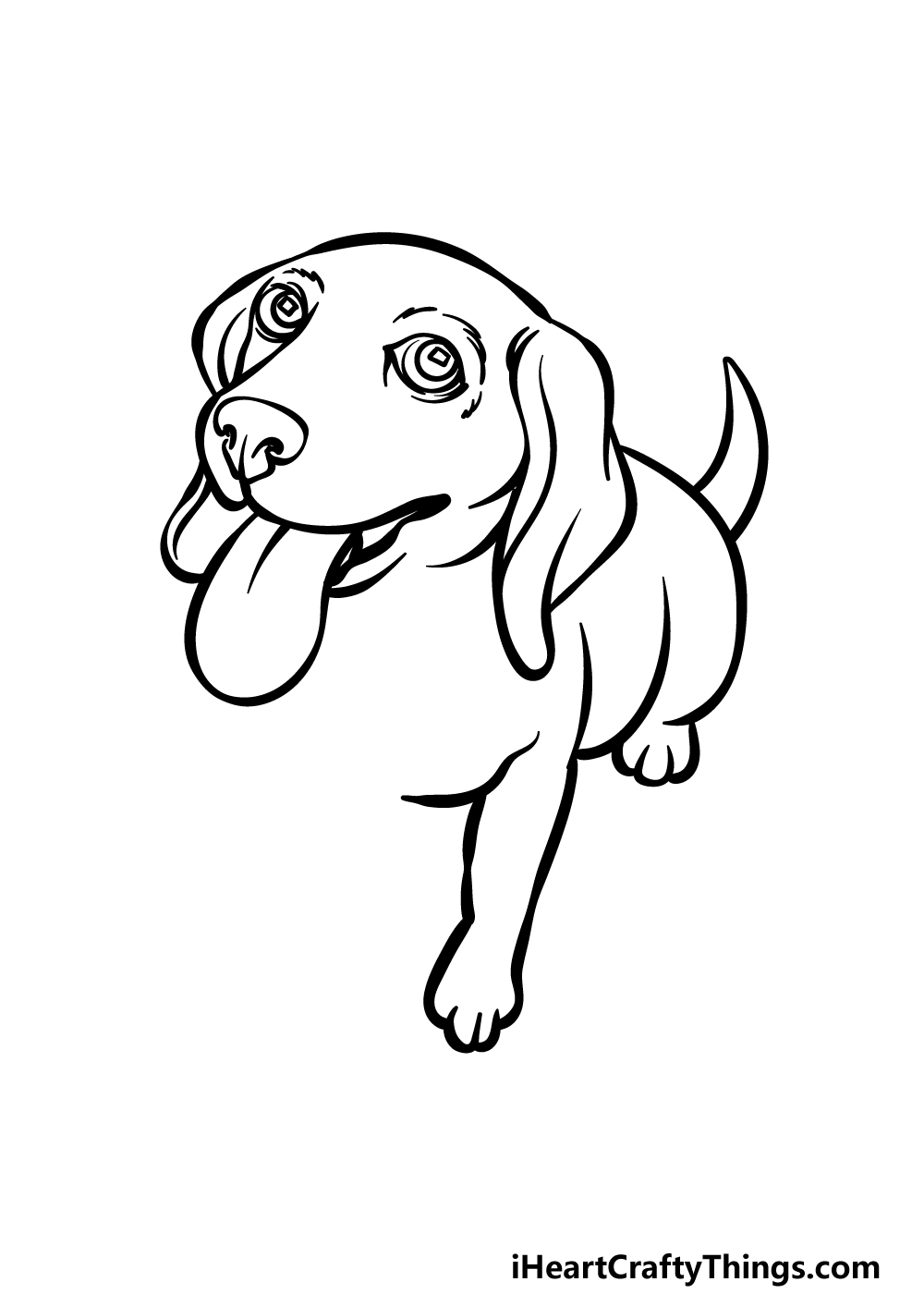 how to draw a Beagle step 3
