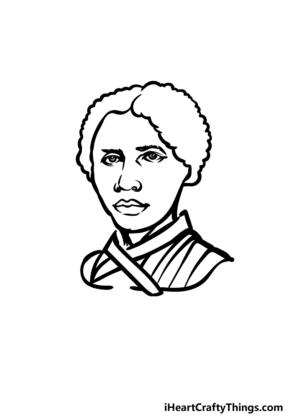 how to draw Harriet Tubman step 3