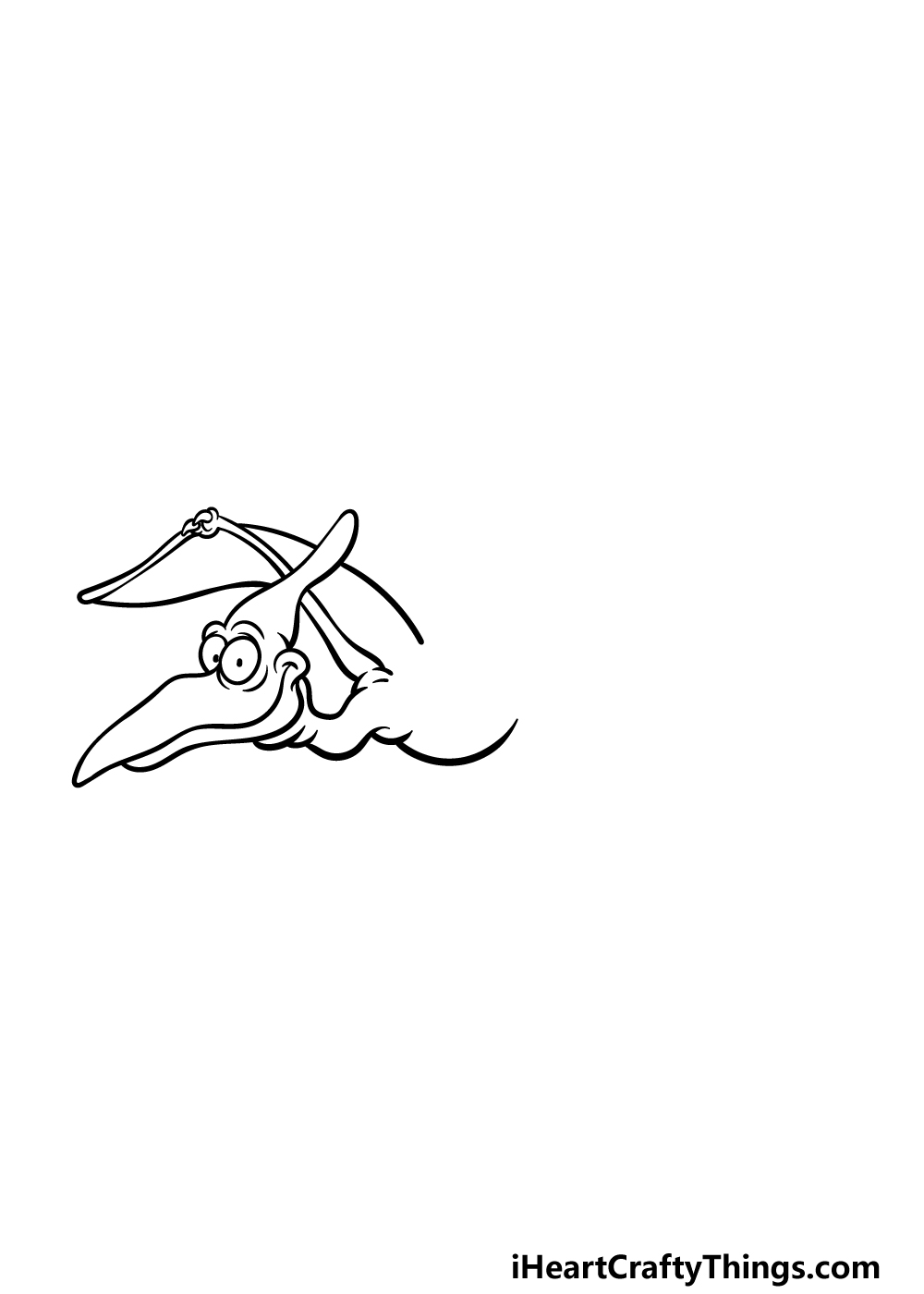 how to draw a Pterodactyl step 3