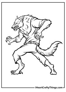 Werewolf Coloring Pages (100% Free Printables)