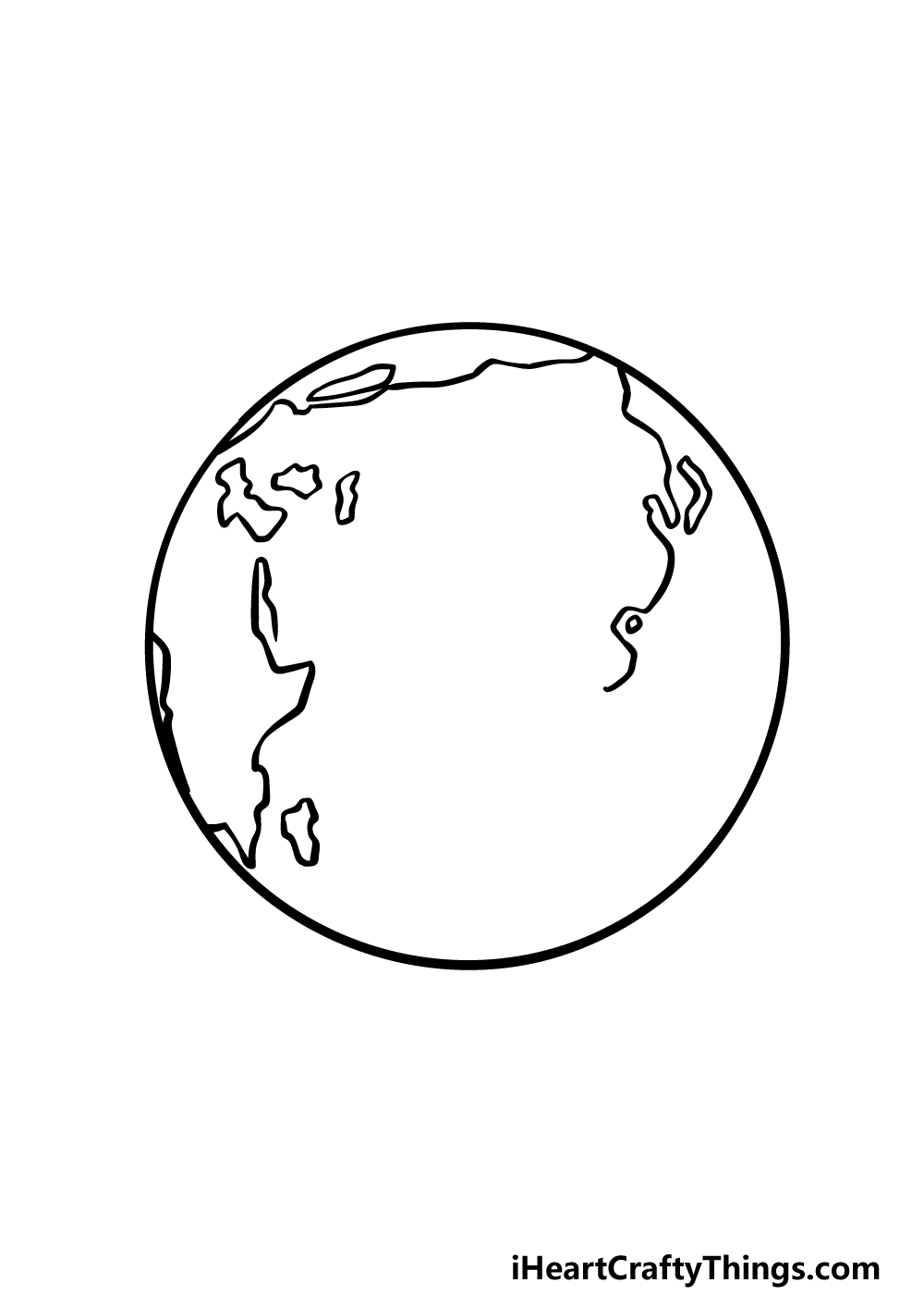 How to Draw The Earth step 3