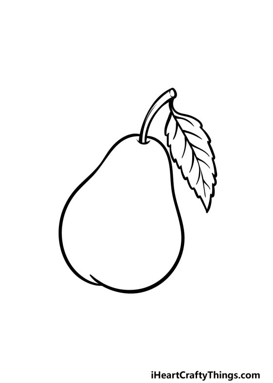 Pear Drawing - How To Draw A Pear Step By Step