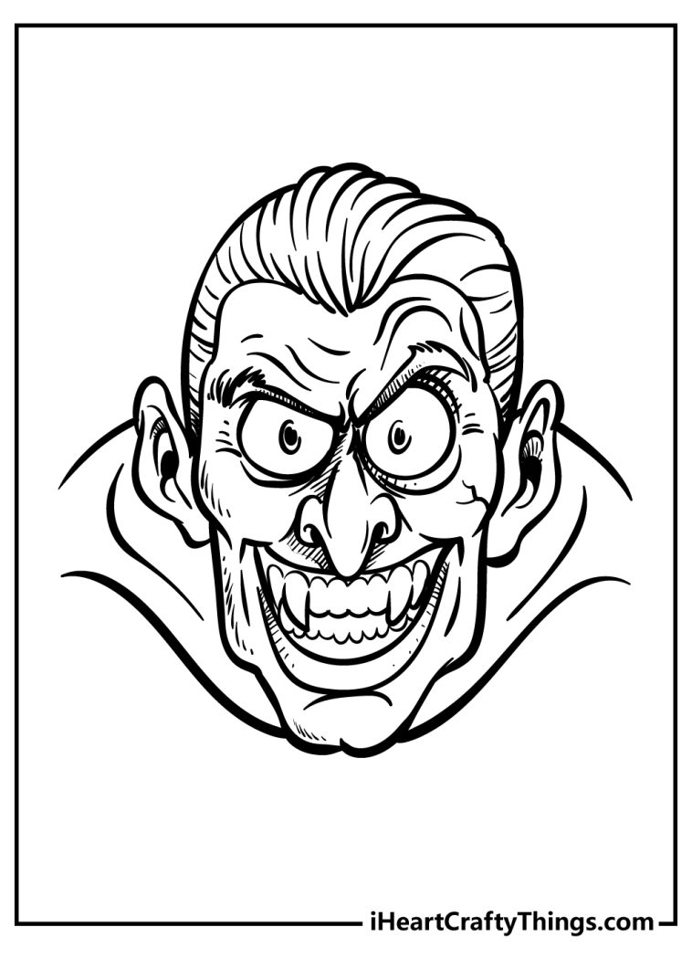 Count Dracula Coloring Pages (100% Free Printables)