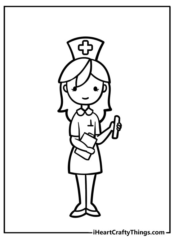 Nurse Coloring Pages (100% Free Printables)