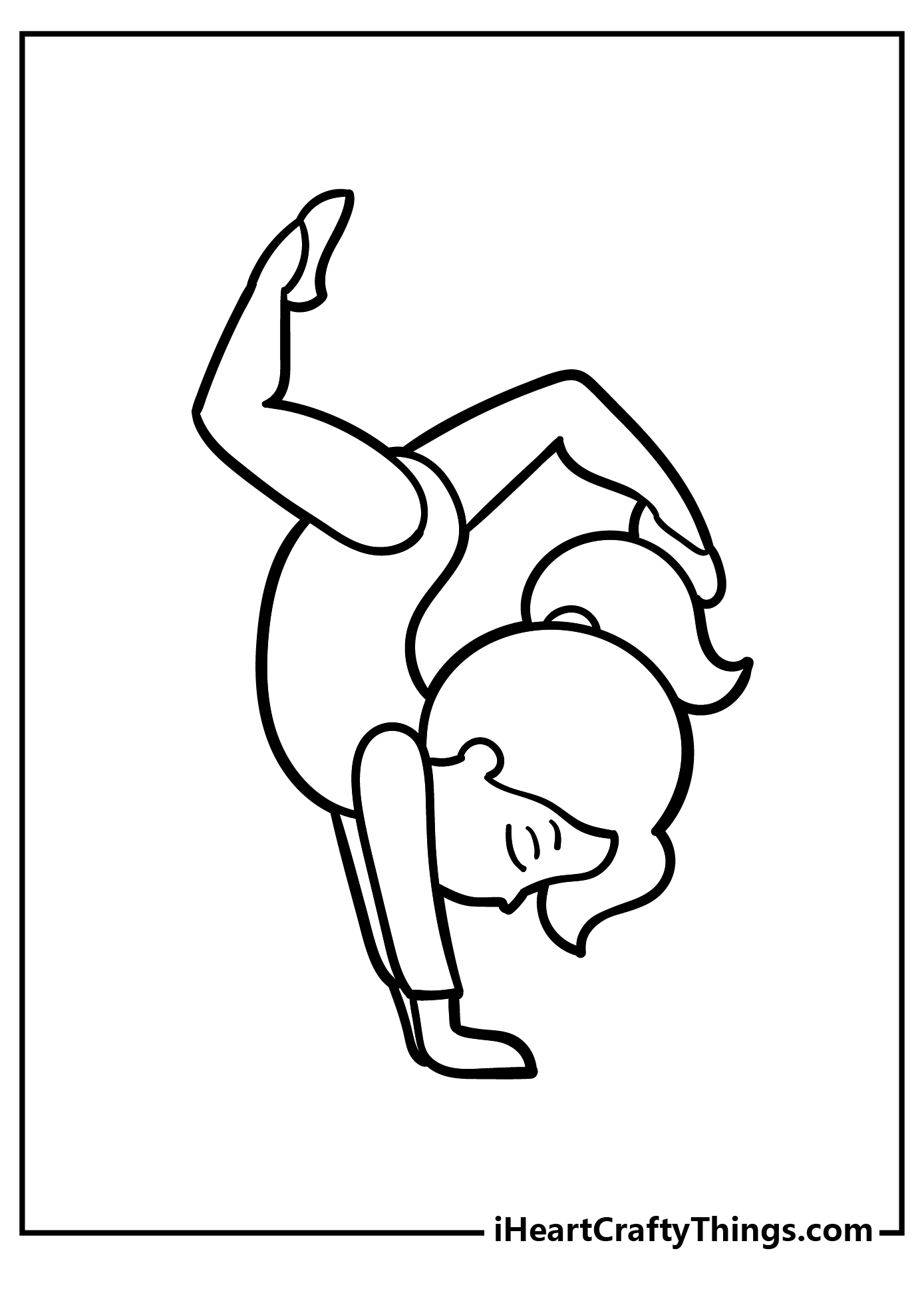 gymnastics coloring page in pdf