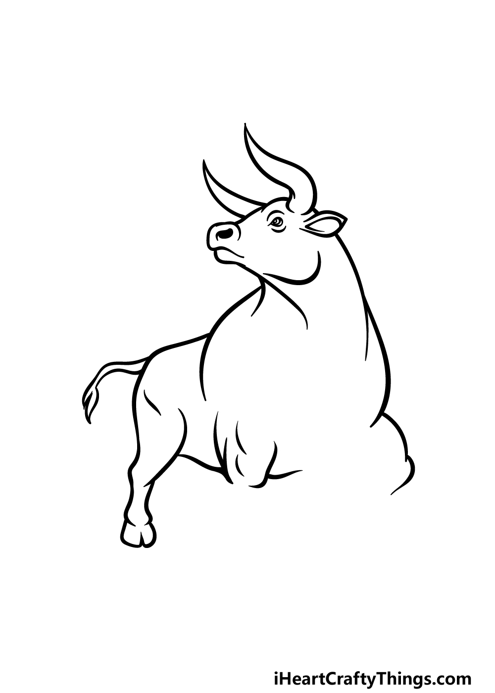 how to draw an Ox step 4