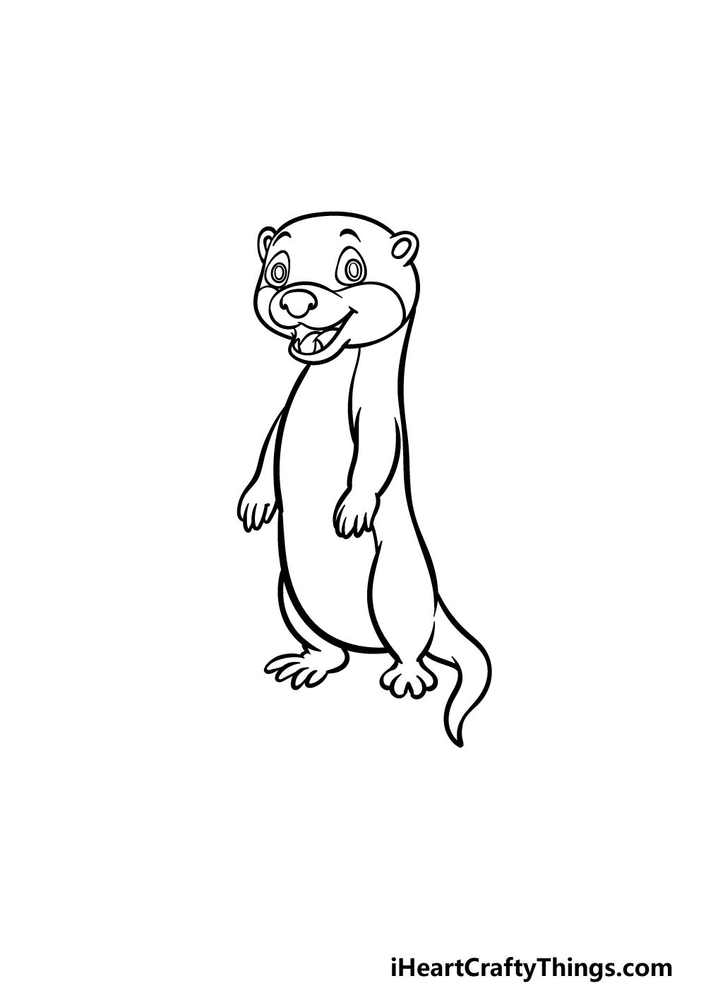 how to draw a Sea Otter step 4