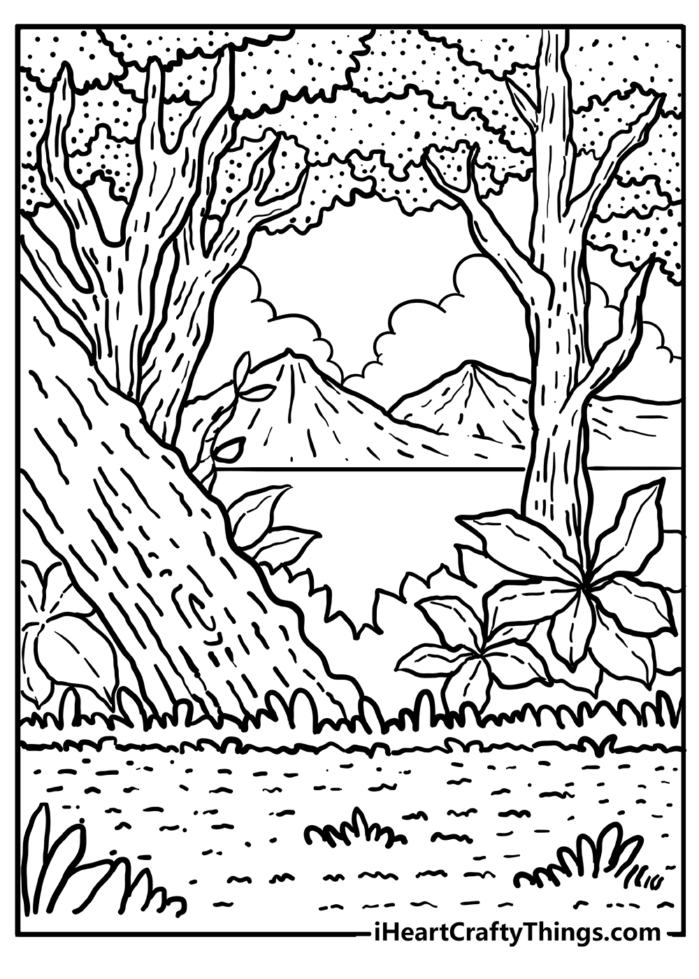 Forest Coloring Pages for preschoolers free printable